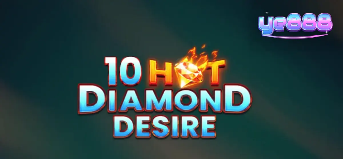 Interface brilhante do slot 10 Hot Diamond Desire com símbolos de frutas e diamantes.